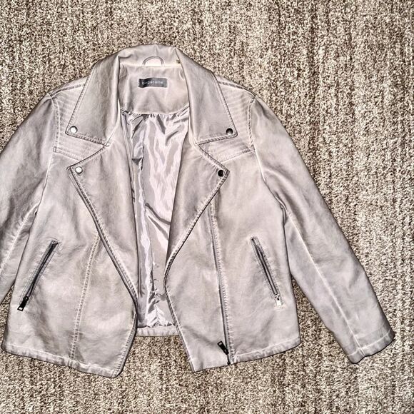 Bagatelle Women's Full Zip Faux Leather Tan Motorcycle Jacket Size XL - Picture 6 of 13